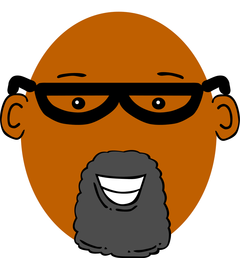 Onlinelabels Clip Art Grandpa With Dark Skin